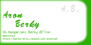 aron berky business card